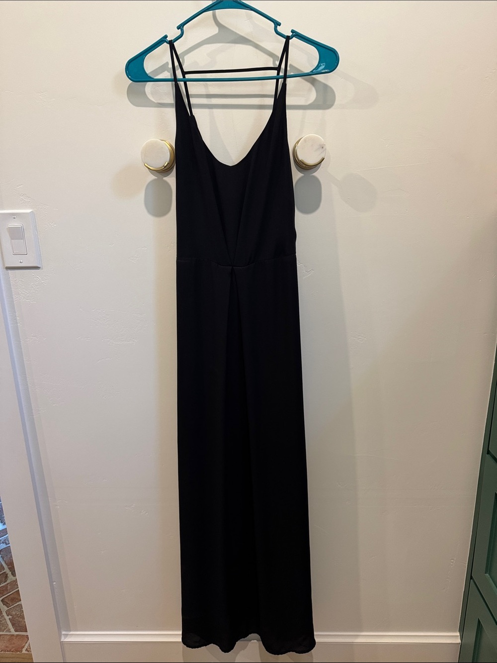 H&M Black Sleeveless Maxi Slip Dress